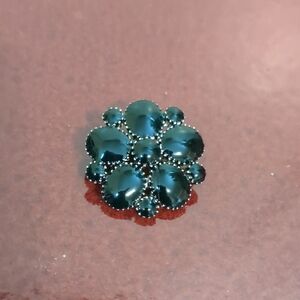 Elegant Black Floral Brooch